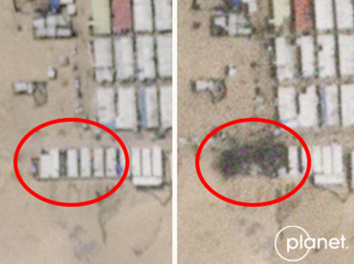 Rafah satelittbilder foto planetlabs
